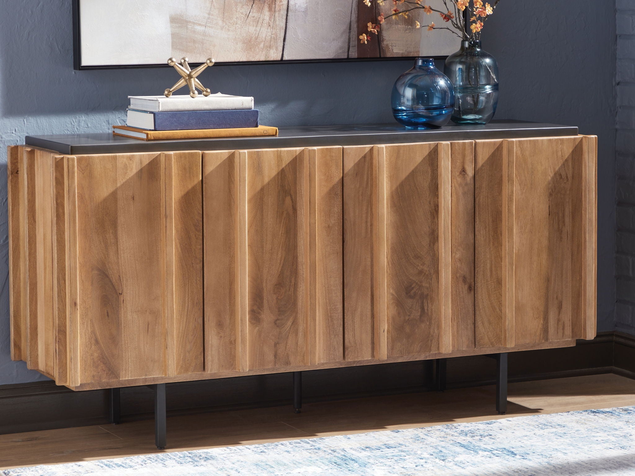 Quintavious - Brown / Charcoal - Accent Cabinet - Urban Living Furniture (Los Angeles, CA)
