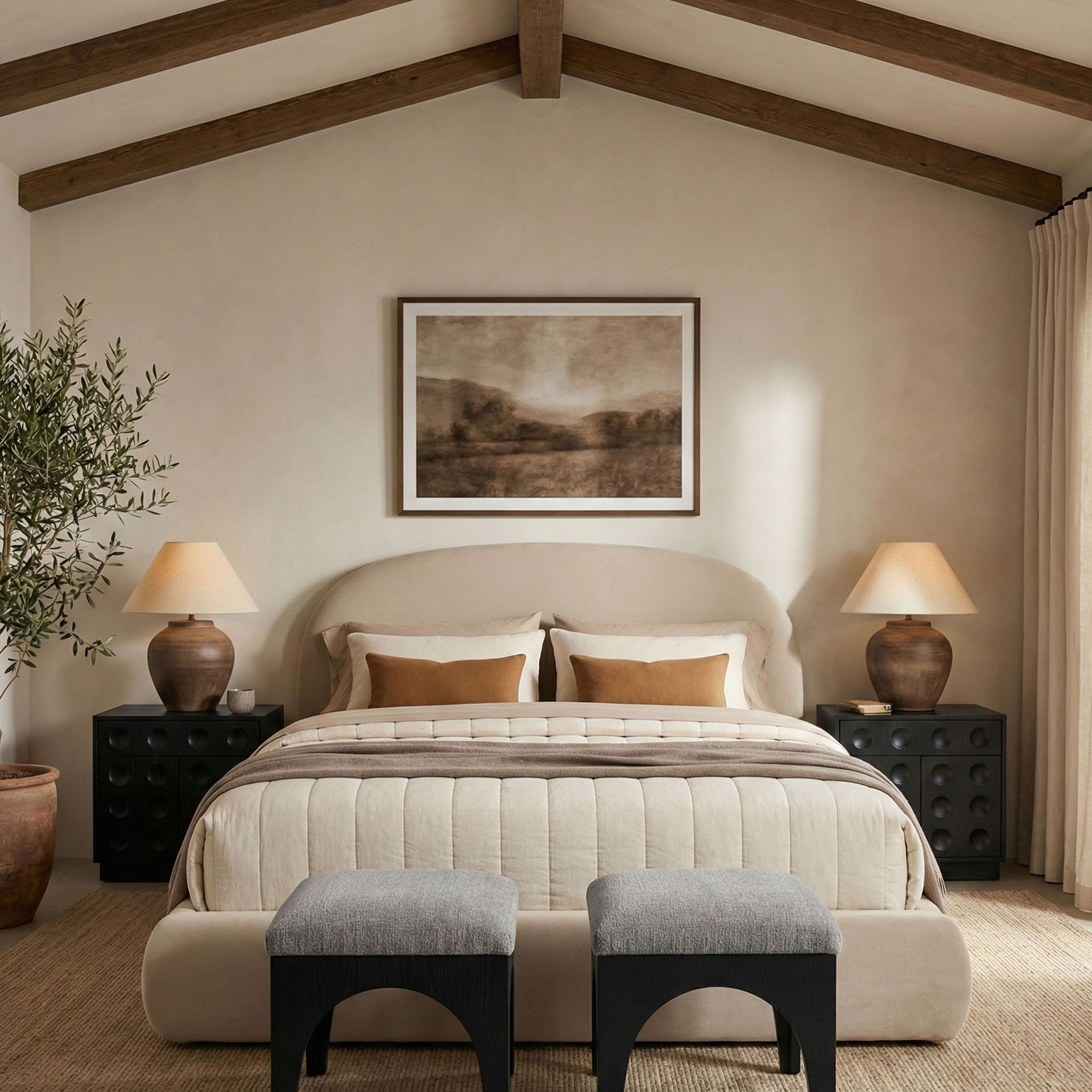 Celine - Upholstered Bed - Cream - Urban Living Furniture (Los Angeles, CA)