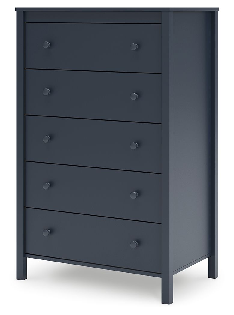 Simmenfort - Navy Blue - Five Drawer Chest - Urban Living Furniture (Los Angeles, CA)
