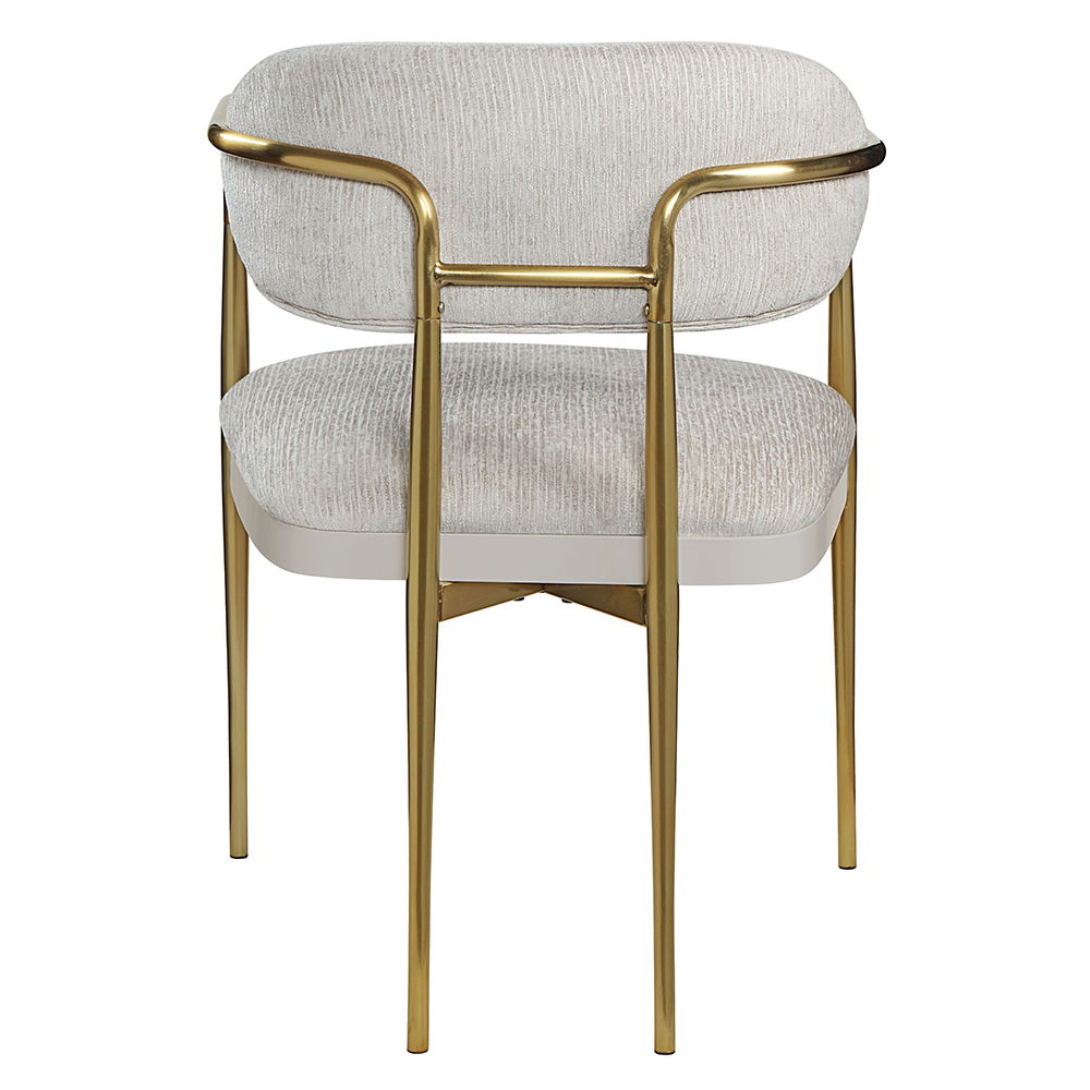 Zayn - Arm Chair (Set of 2) - Beige Chenille & Gold - Urban Living Furniture (Los Angeles, CA)
