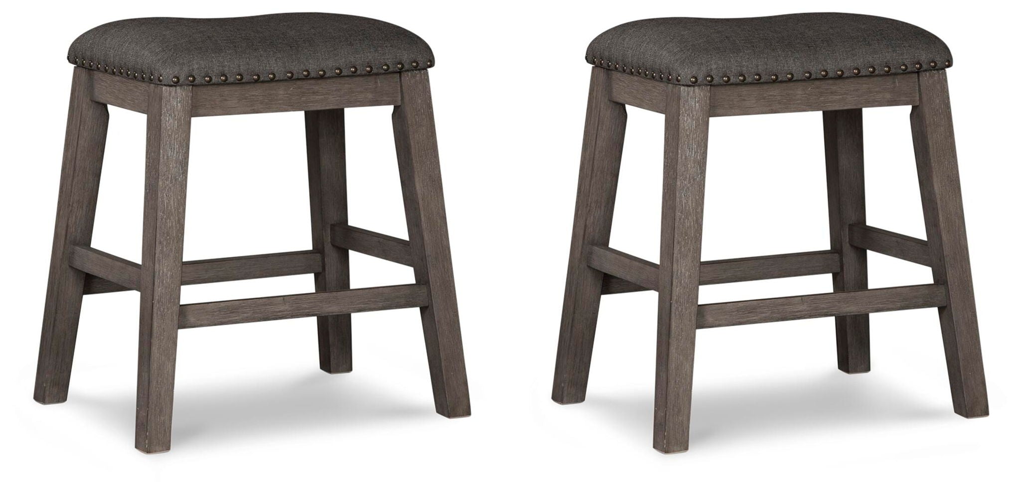 Caitbrook - Upholstered Stool (Set of 2) - Gray - Urban Living Furniture (Los Angeles, CA)