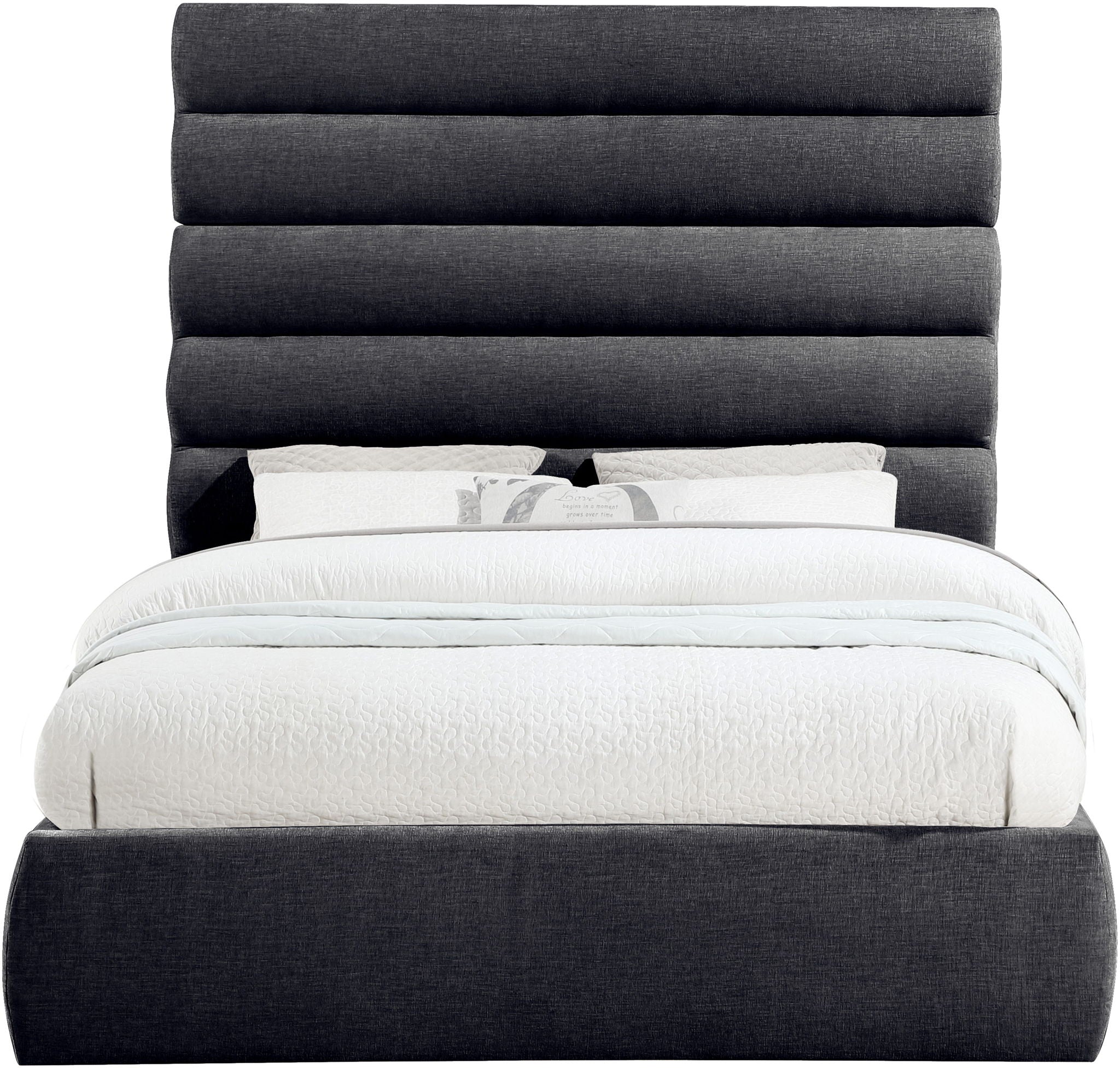 Adam - Chenille Fabric Bed With 70.5" Headboard