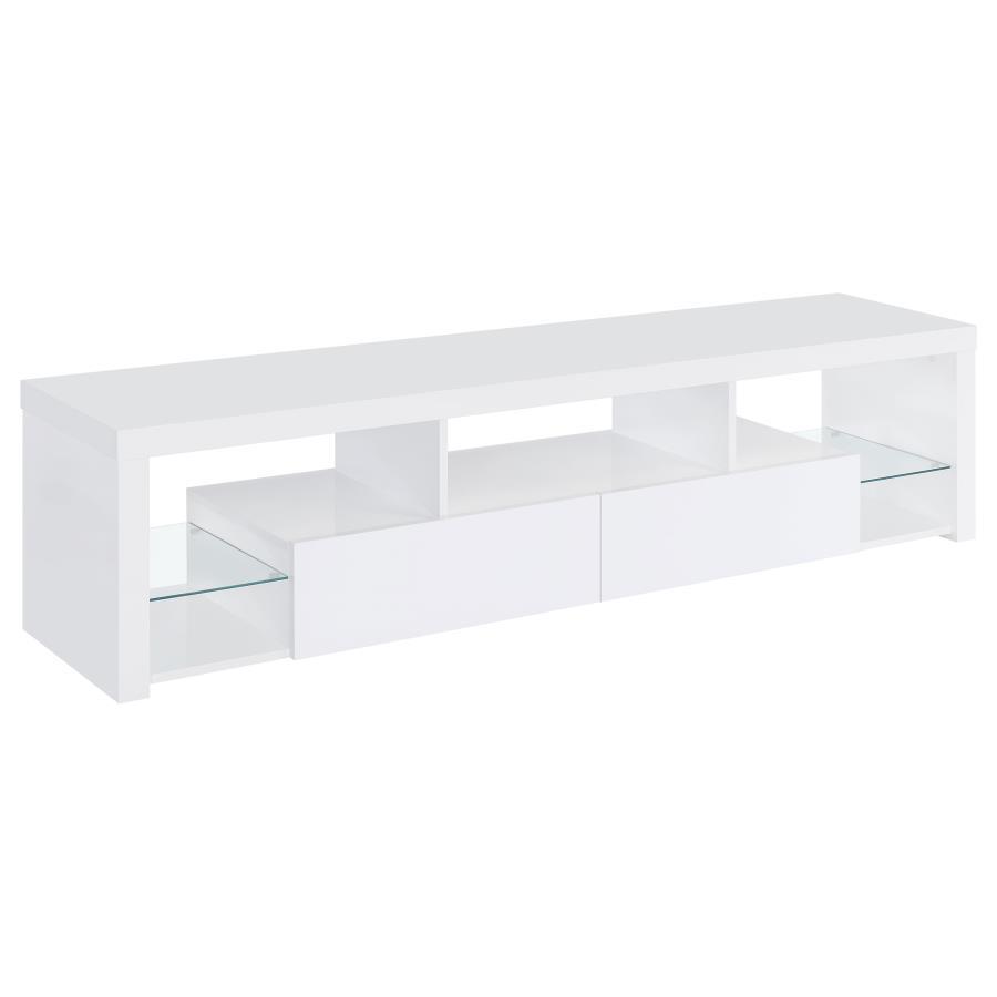Jude - 2-Drawer Engineered Wood TV Stand - High Gloss White - Urban Living Furniture (Los Angeles, CA)