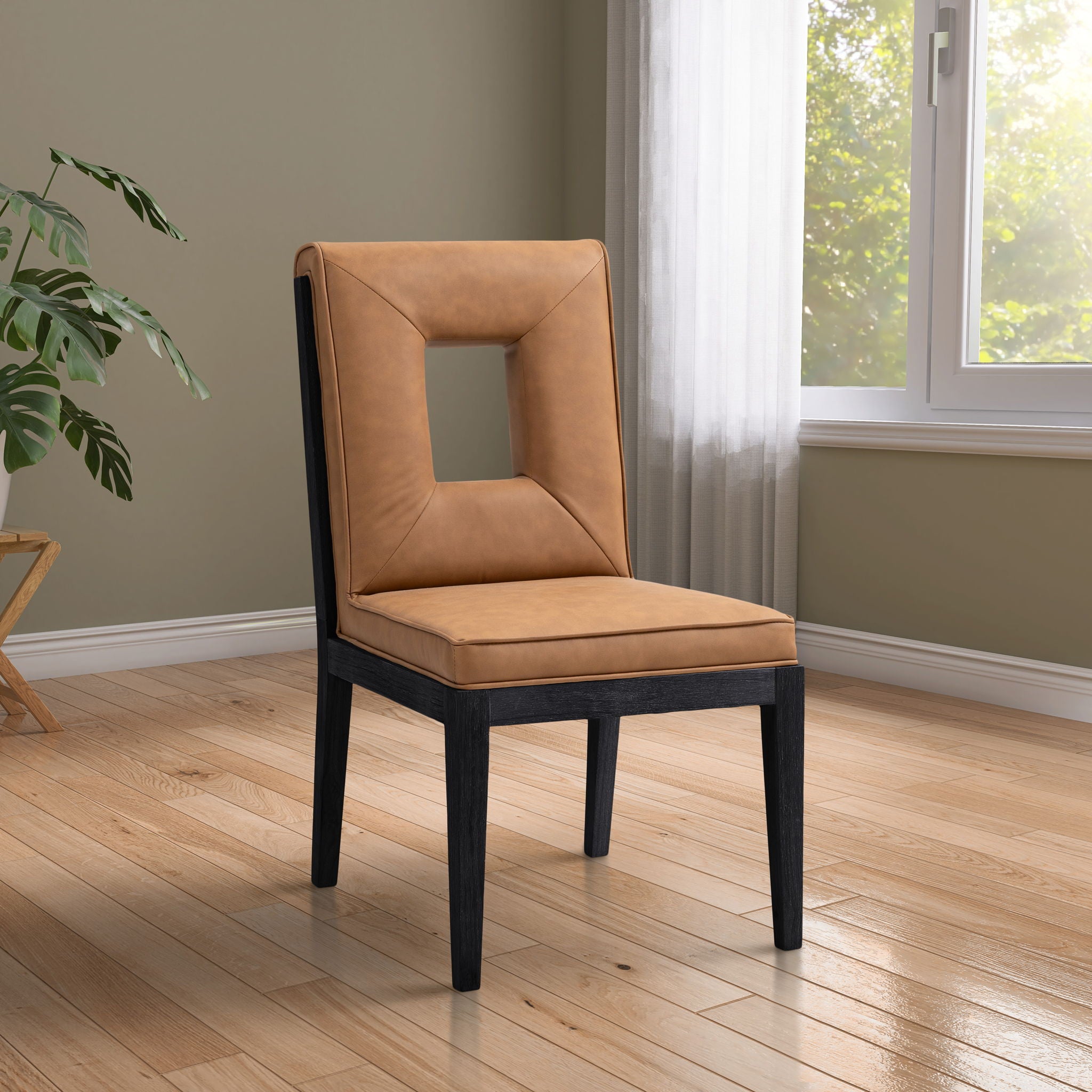 Gwendolyn - Faux Leather Dining Side Chair With Black Frame (Set of 2) - Urban Living Furniture (Los Angeles, CA)