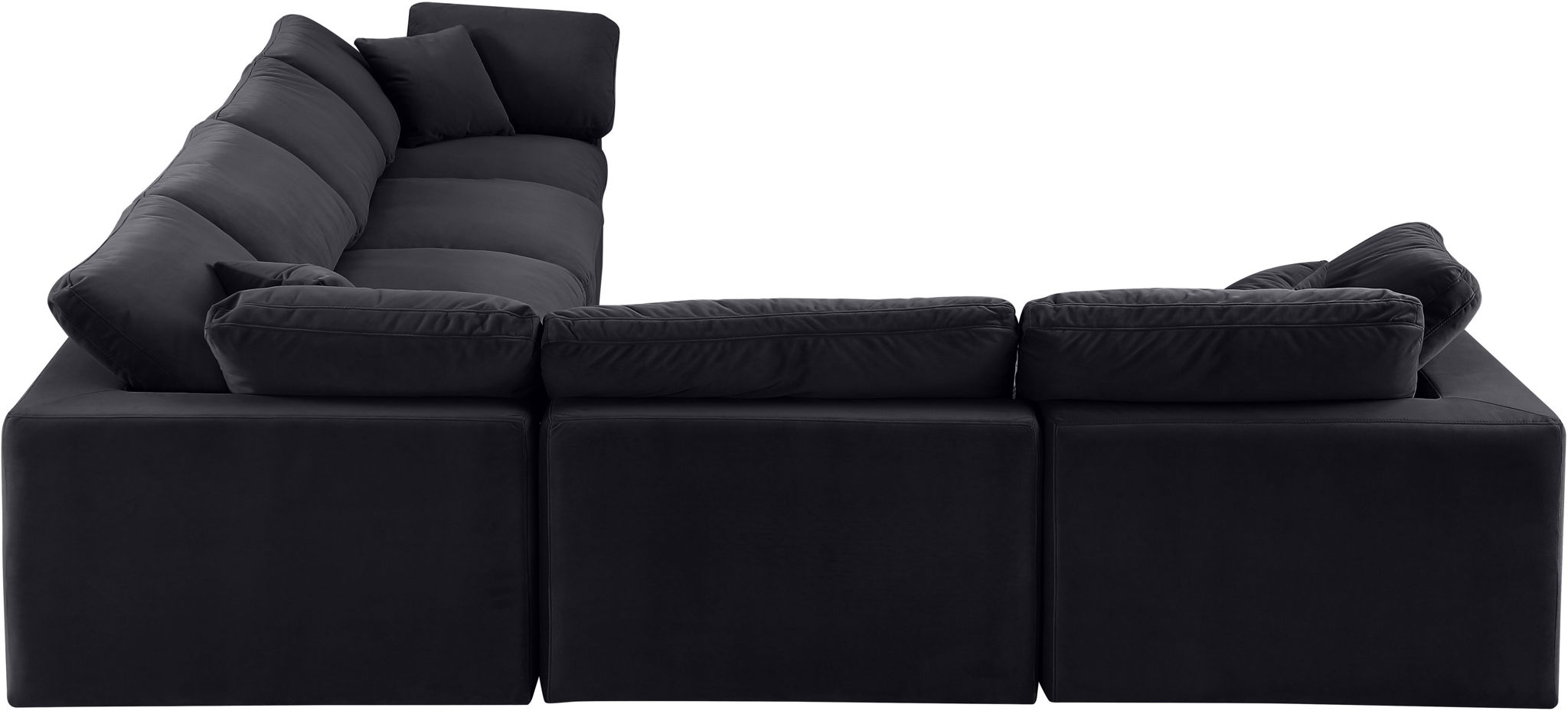 Comfy - 6 Piece Velvet Modular Corner Sectional - Urban Living Furniture (Los Angeles, CA)