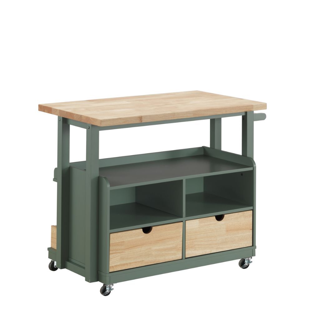 Harper - Kitchen Cart - Natural & Green - Urban Living Furniture (Los Angeles, CA)