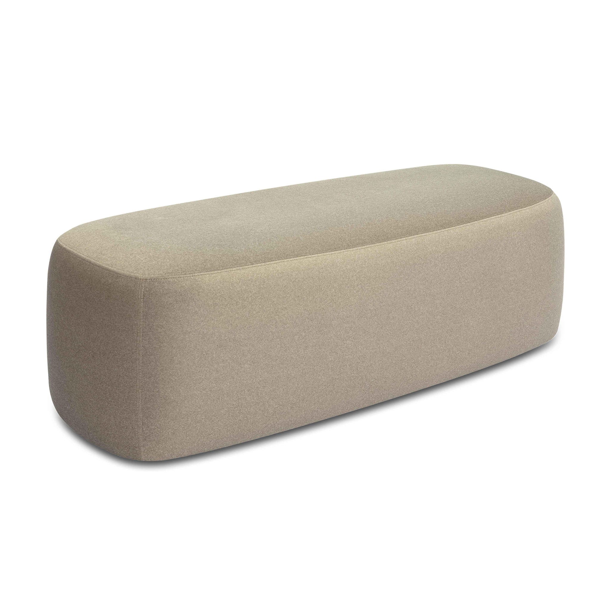Graceland - Faux Mohair Bench - Taupe - Urban Living Furniture (Los Angeles, CA)