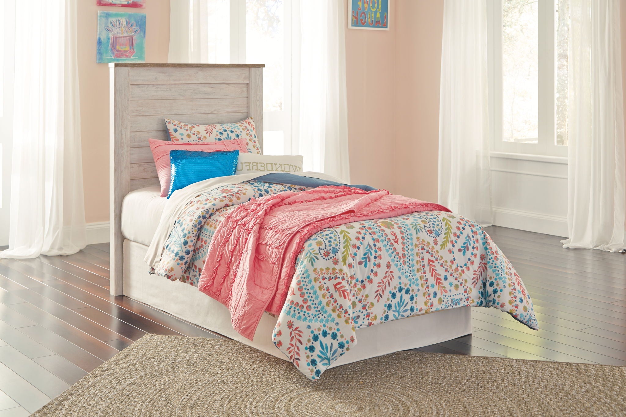 Willowton - Panel Headboard With Bolt On Bed Frame - Urban Living Furniture (Los Angeles, CA)