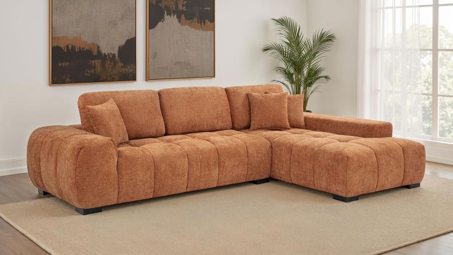 Octavia - RAF Chaise With Pillows, Box 2 of 2 - Orange - Urban Living Furniture (Los Angeles, CA)