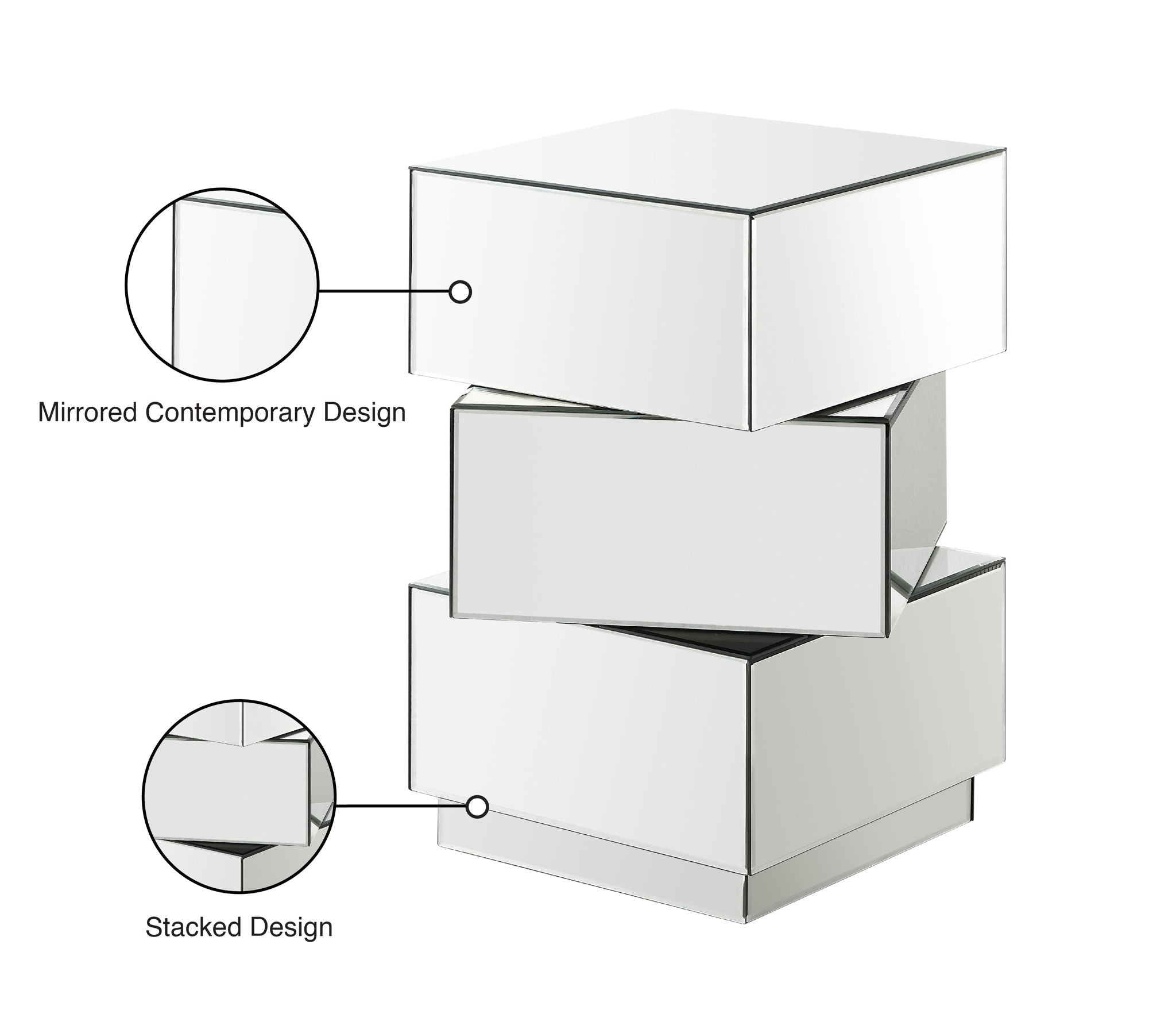 Haven - End Table - Pearl Silver - Urban Living Furniture (Los Angeles, CA)