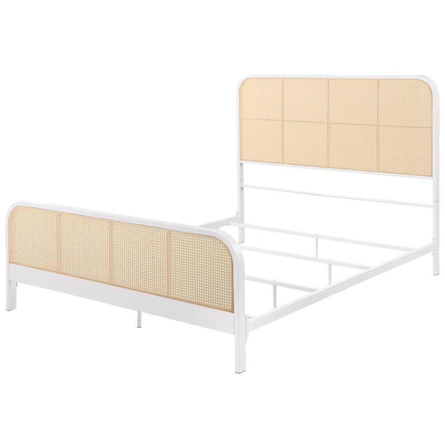 Lanewood - Open Cane Rattan Metal Bed - Urban Living Furniture (Los Angeles, CA)