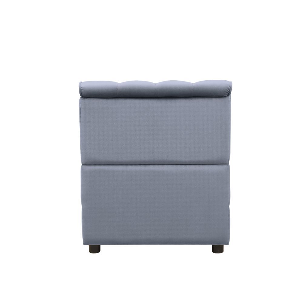 Bois II - Modular Armless Chair - Gray Velvet - Urban Living Furniture (Los Angeles, CA)