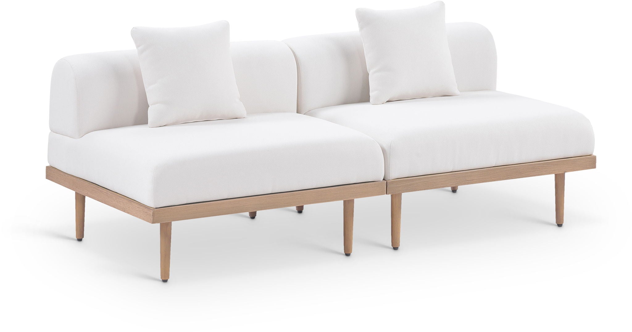 Laguna - 2 Piece Resilient Water Resistant Fabric 71" Outdoor Patio Armless Modular Loveseat - Urban Living Furniture (Los Angeles, CA)