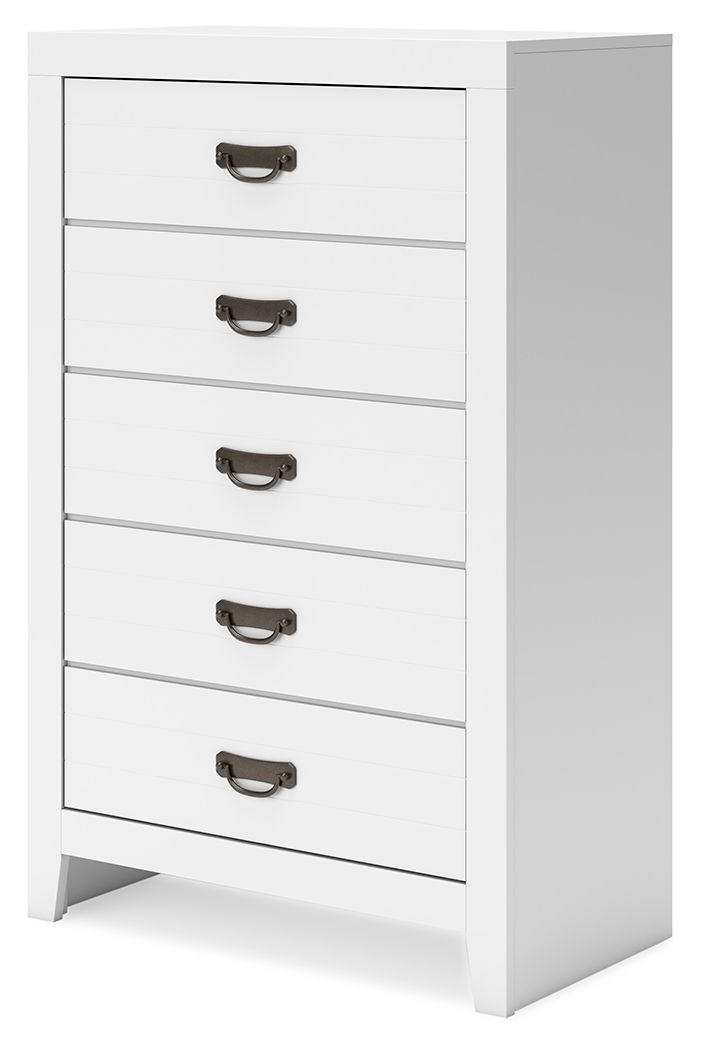Binterglen - Five Drawer Chest - White - Urban Living Furniture (Los Angeles, CA)