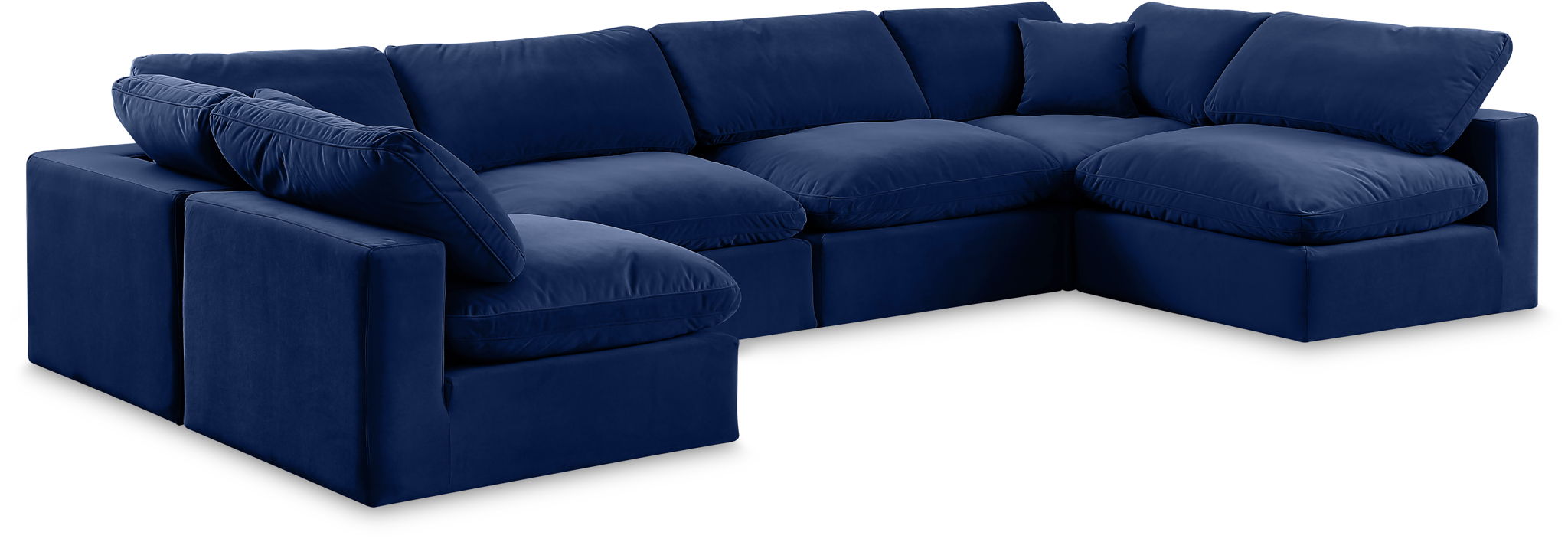 Comfy - 6 Piece Velvet Modular Armless Sectional - Urban Living Furniture (Los Angeles, CA)