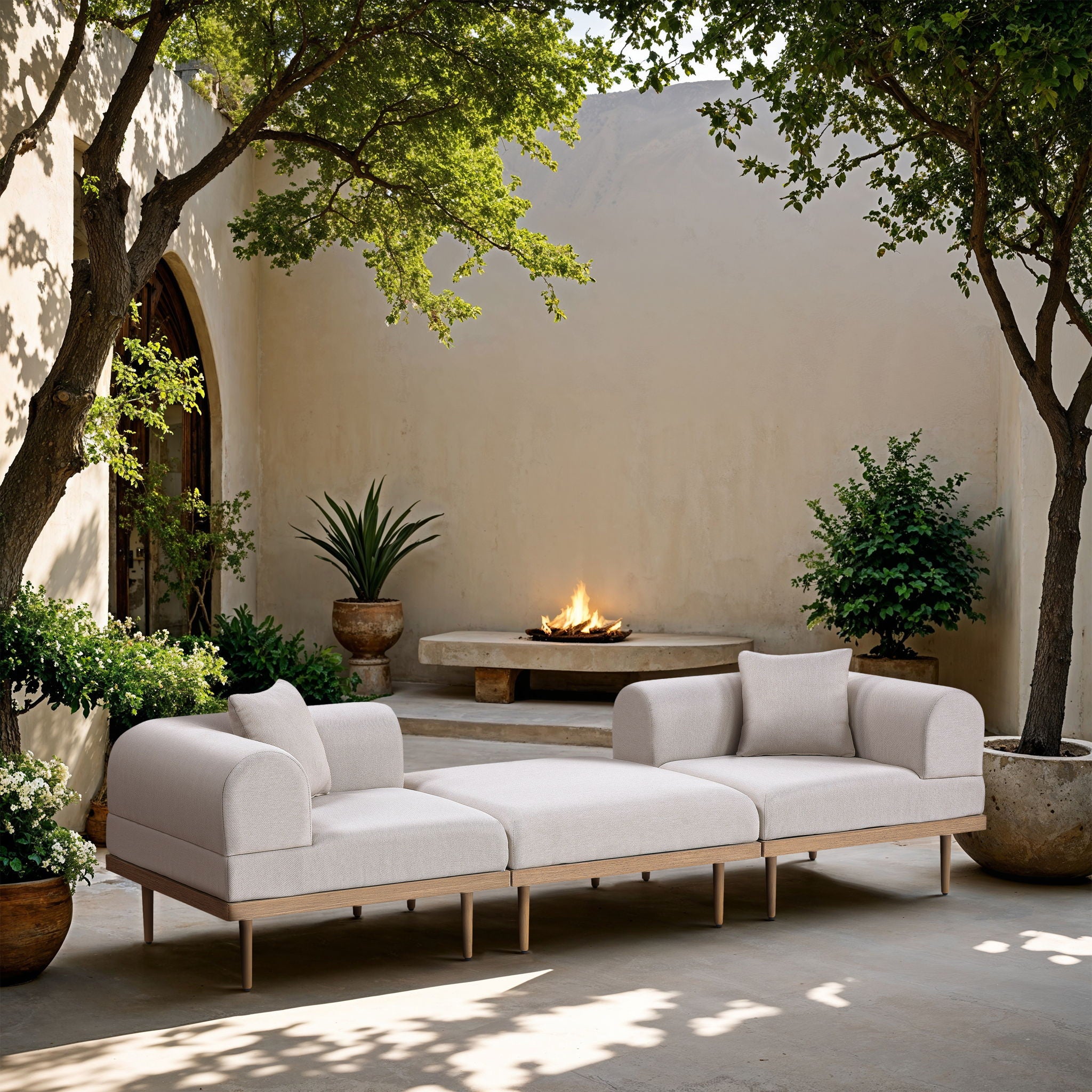 Laguna - 3 Piece 106.5" Outdoor Patio Modular Sofa With Backless Seat - Urban Living Furniture (Los Angeles, CA)