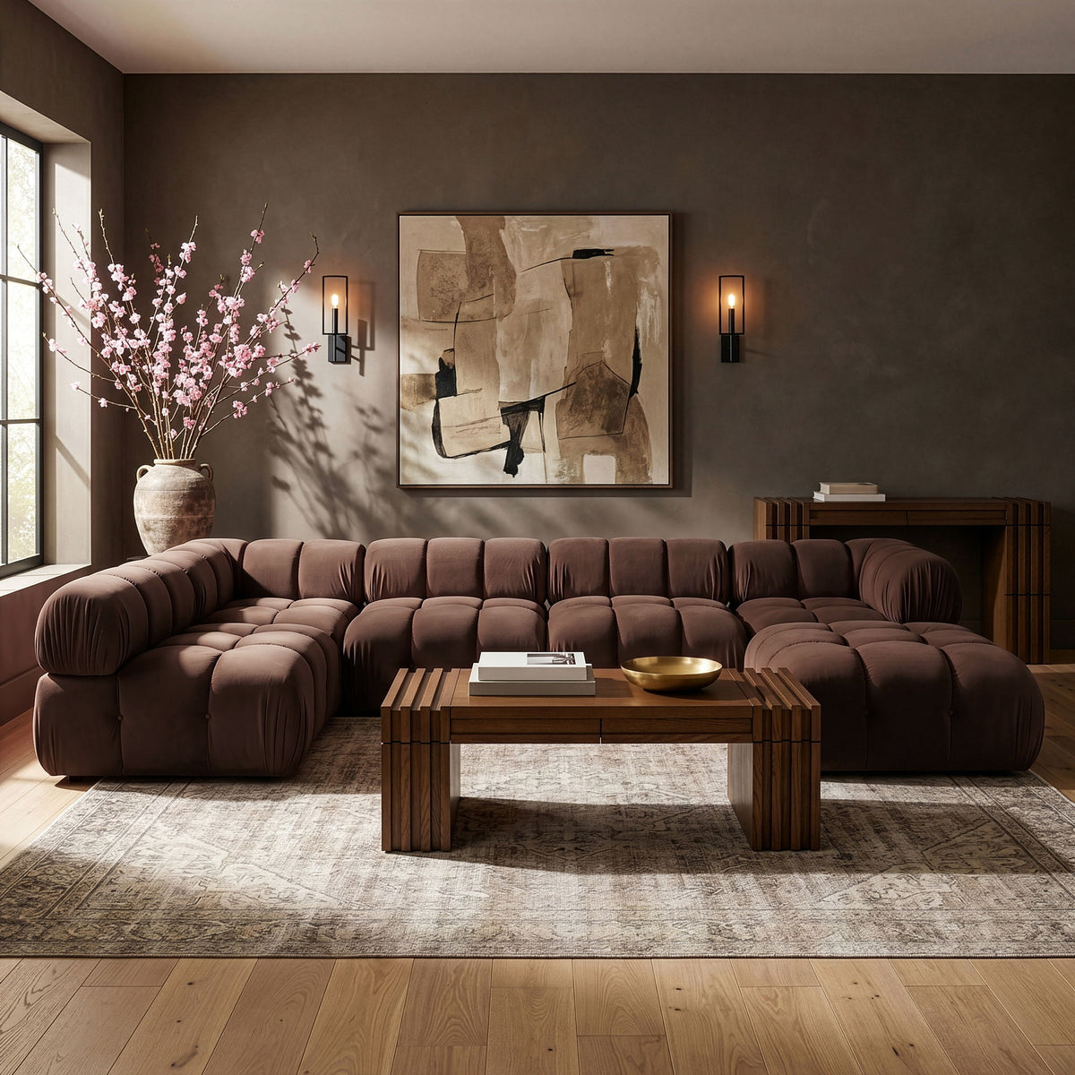 Orin - 6 Piece Modular Sectional (3 Modular Chairs, 2 Corner Chairs & Ottoman)