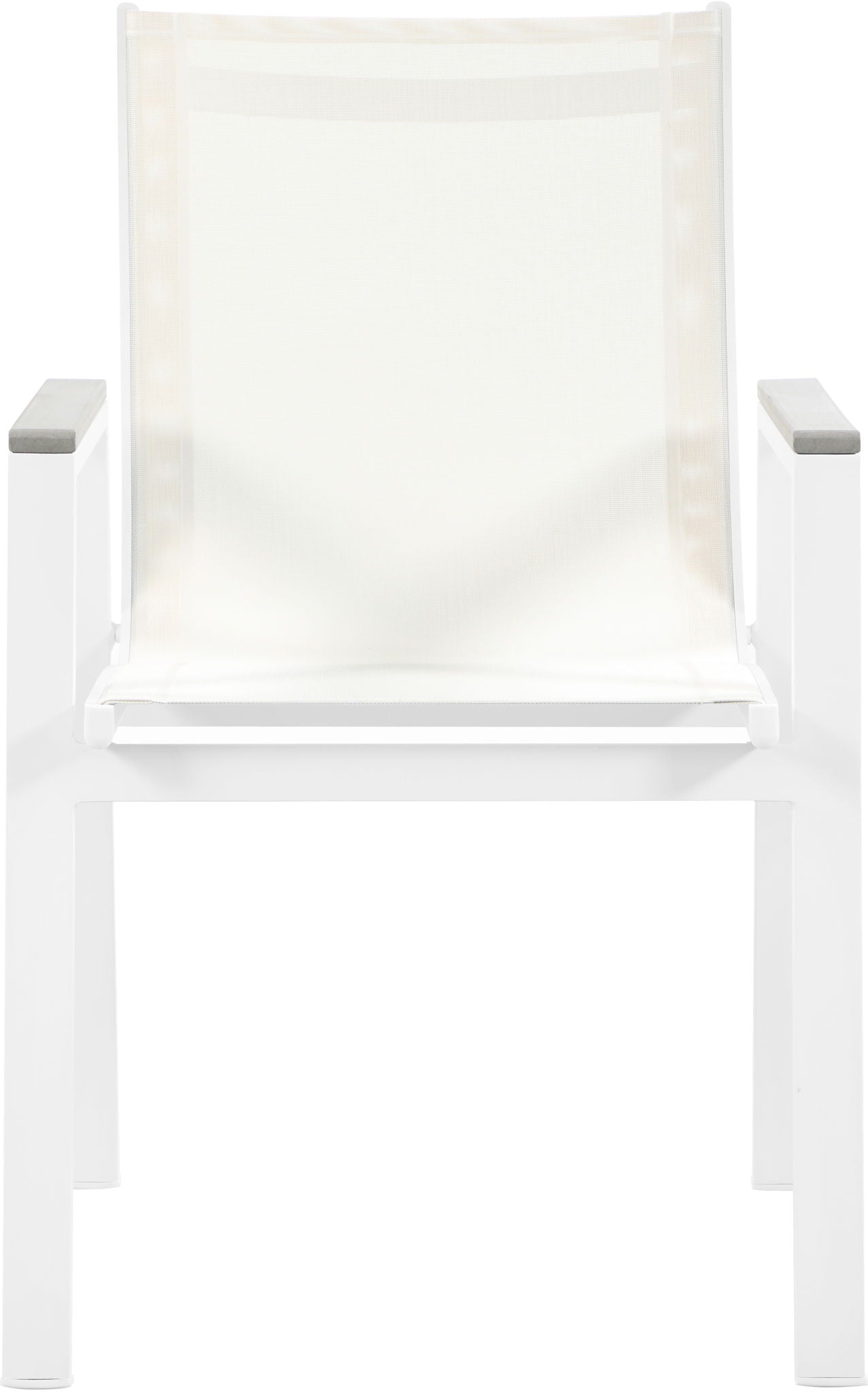 Nizuc - Outdoor Patio Dining Arm Chair With White Frame And Gray Arms (Set of 2) - Urban Living Furniture (Los Angeles, CA)
