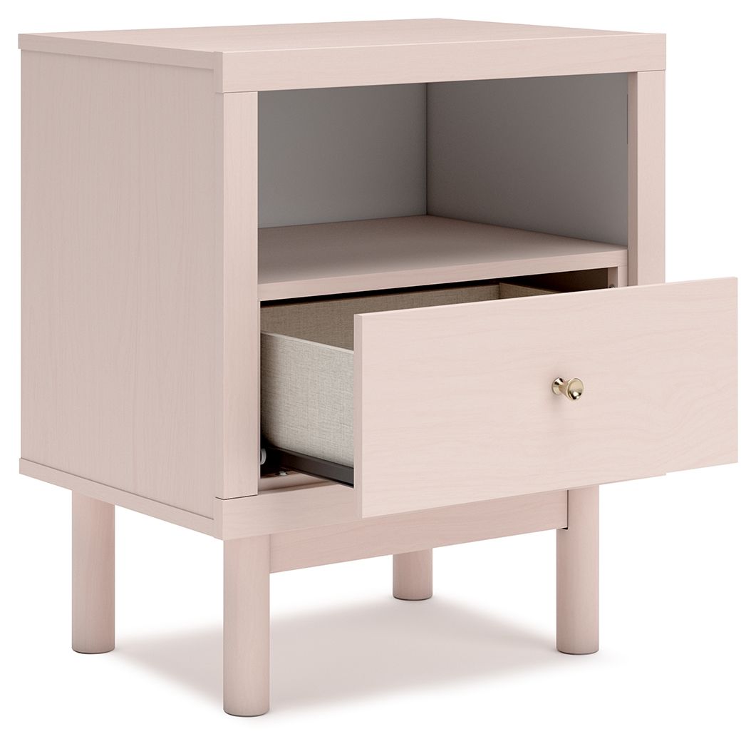 Wistenpine - Blush - One Drawer Night Stand - Urban Living Furniture (Los Angeles, CA)