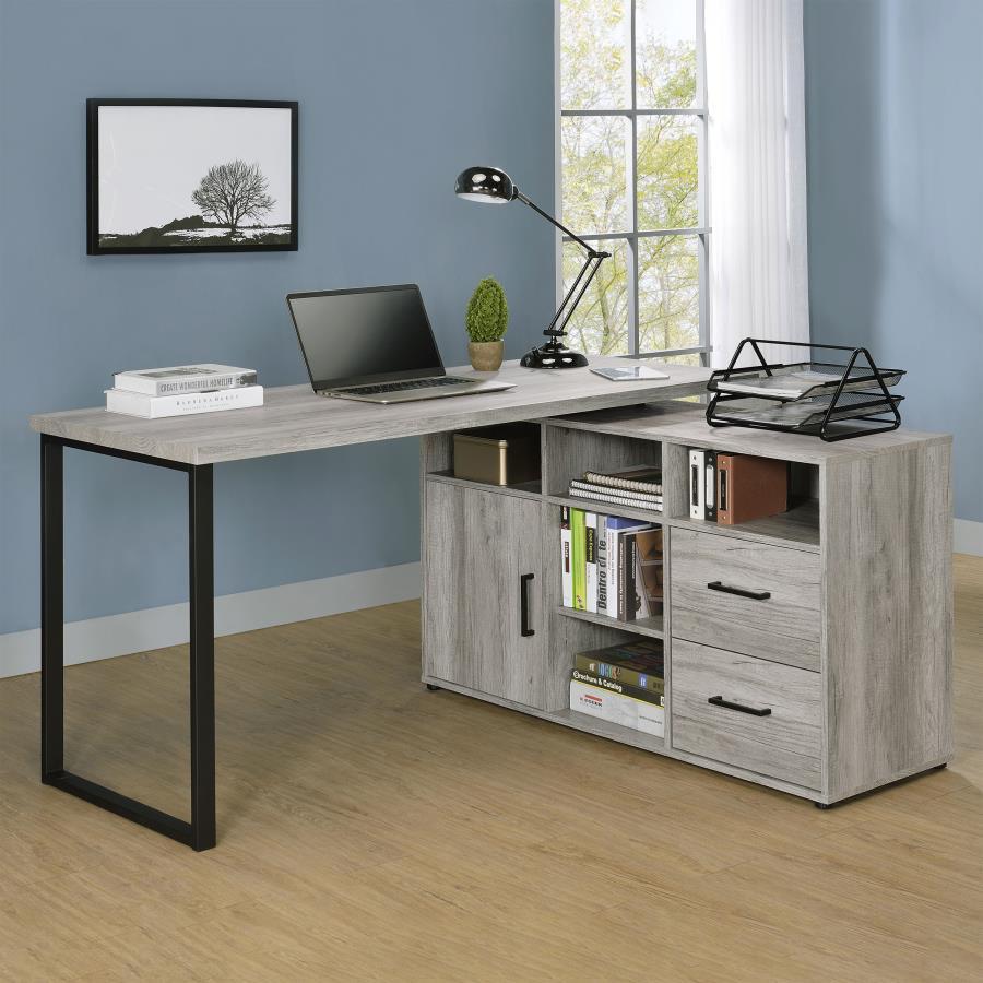 Hertford - L-Shape Office Desk with Storage - Urban Living Furniture (Los Angeles, CA)