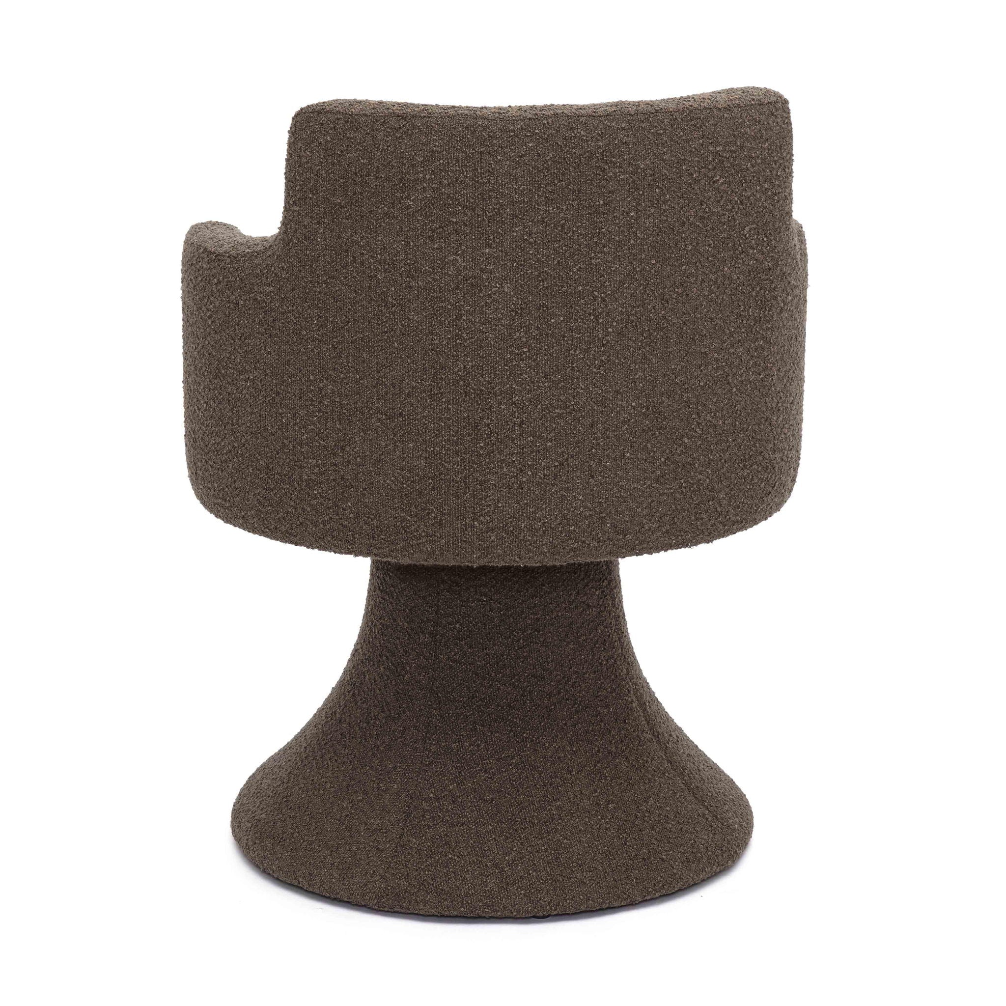 Jeffree - Performance Boucle Swivel Dining Chair - Chocolate Brown - Urban Living Furniture (Los Angeles, CA)