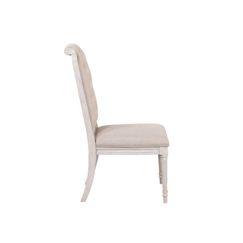 Wynsor - Side Chair (Set of 2) - Fabric & Antique Champagne - Urban Living Furniture (Los Angeles, CA)