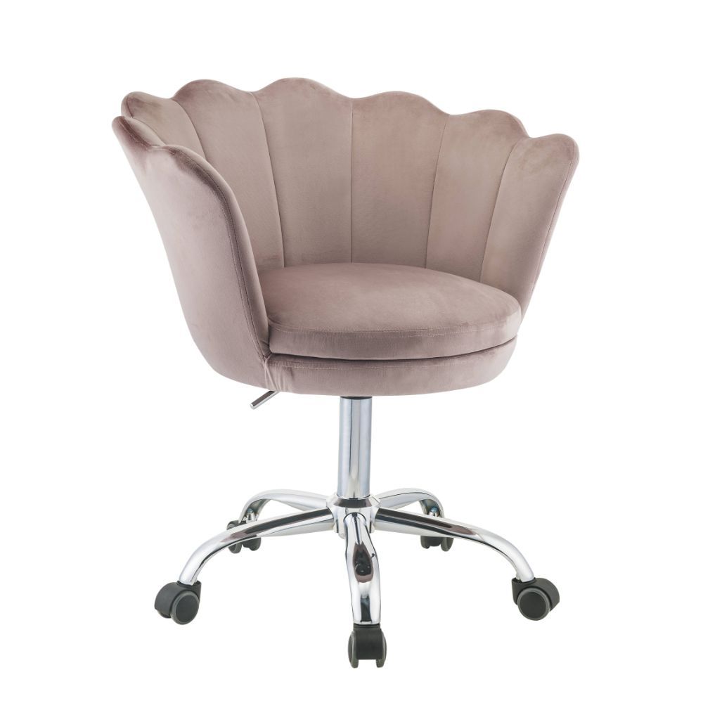 Micco - Office Chair - Rose Quartz Velvet & Chrome - Urban Living Furniture (Los Angeles, CA)