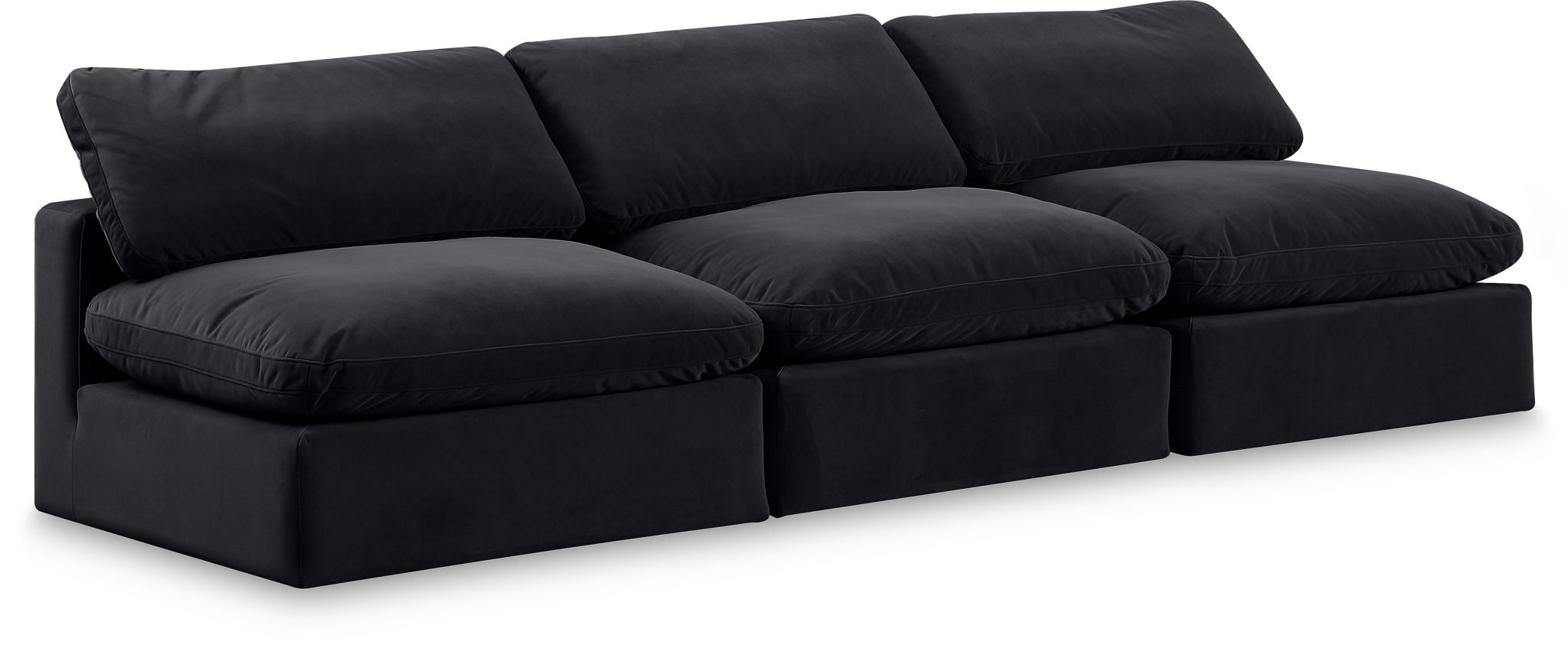 Comfy - Velvet Modular Armless Sofa 3 Seats - Urban Living Furniture (Los Angeles, CA)