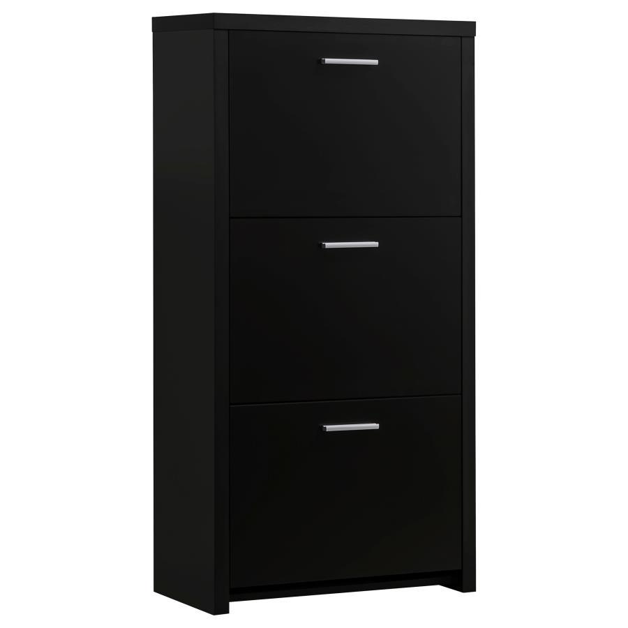Vivian - 3-Drawer Engineered Wood Shoe Cabinet - Black - Urban Living Furniture (Los Angeles, CA)