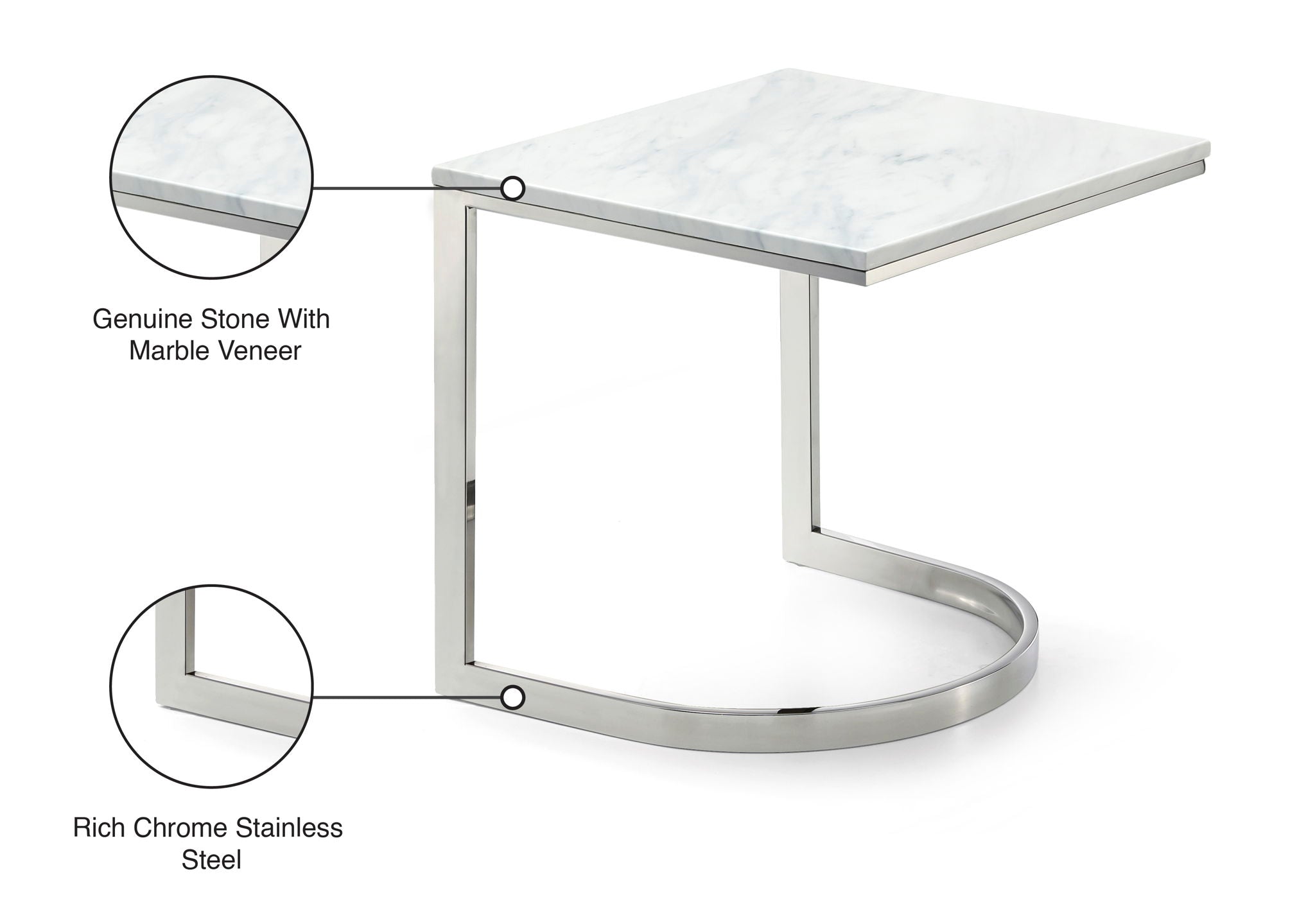 Copley - End Table - Pearl Silver - Urban Living Furniture (Los Angeles, CA)