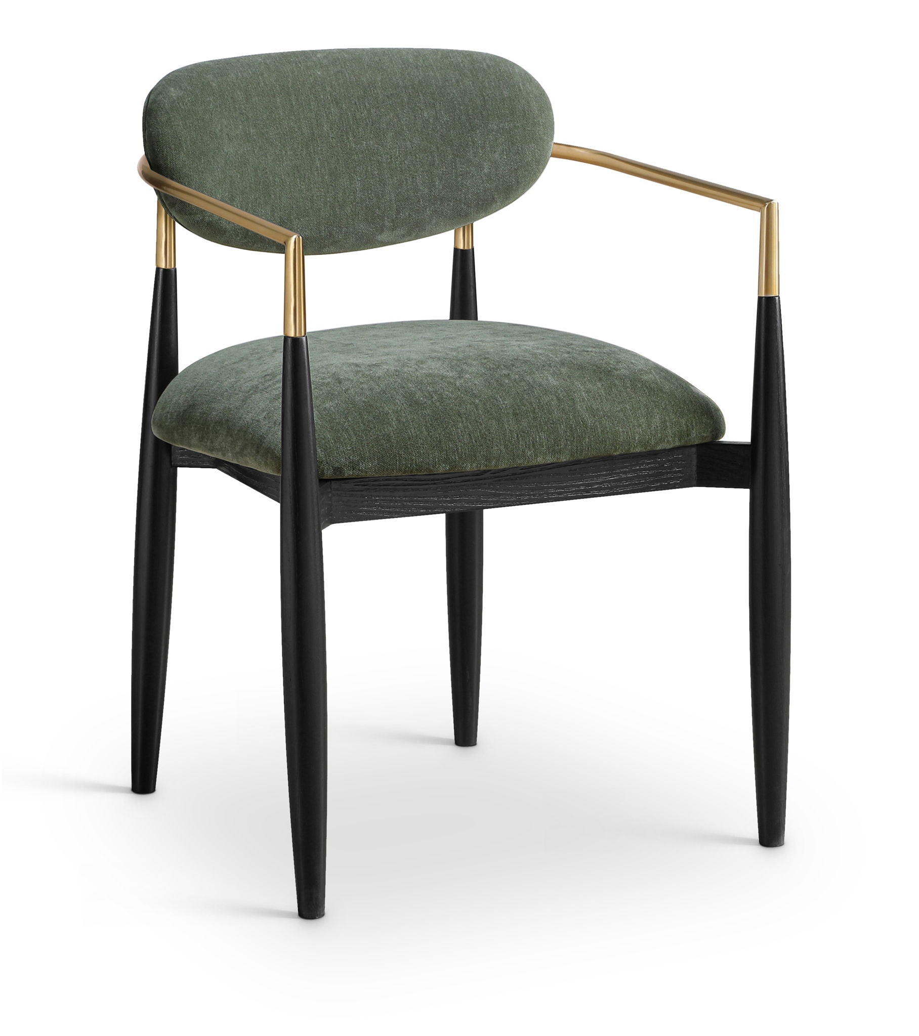 Riccio - Fabric Dining Arm Chair (Set of 2) - Black And Gold Frame - Urban Living Furniture (Los Angeles, CA)