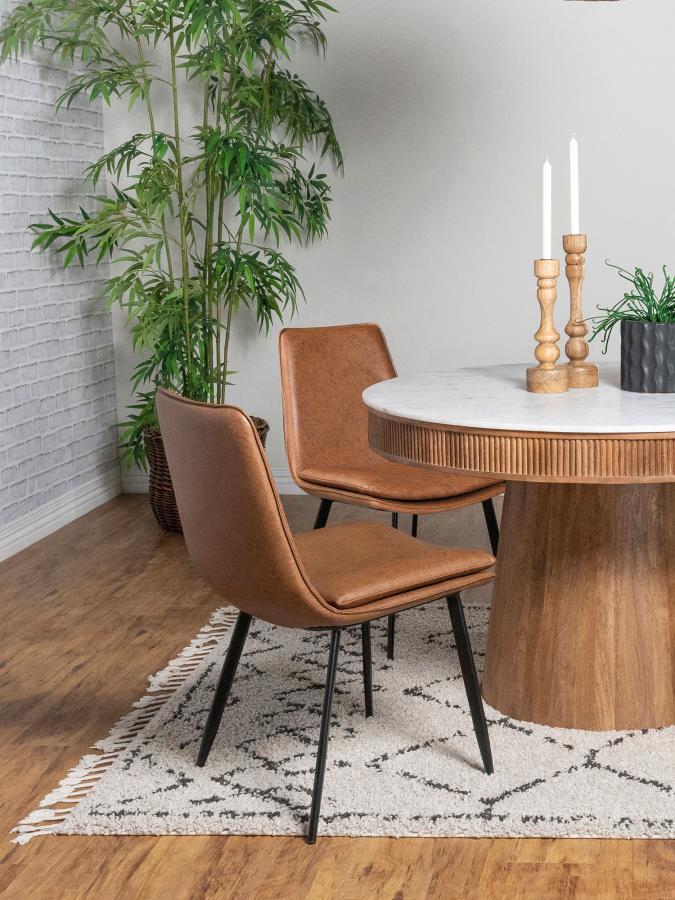 Ortega - Upholstered Dining Side Chair (Set of 2) - Coffee - Urban Living Furniture (Los Angeles, CA)