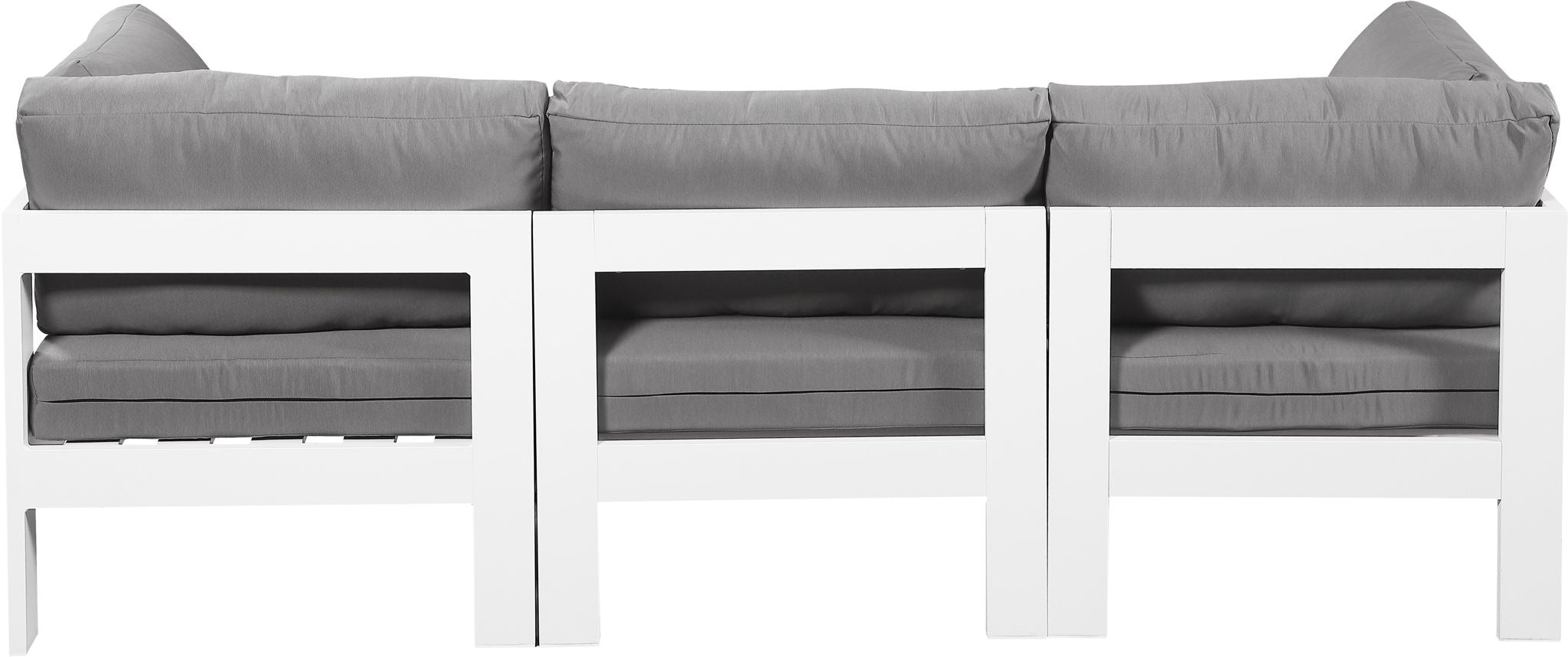 Nizuc - Outdoor Patio 3 Seat Modular Sofa With White Frame - Urban Living Furniture (Los Angeles, CA)