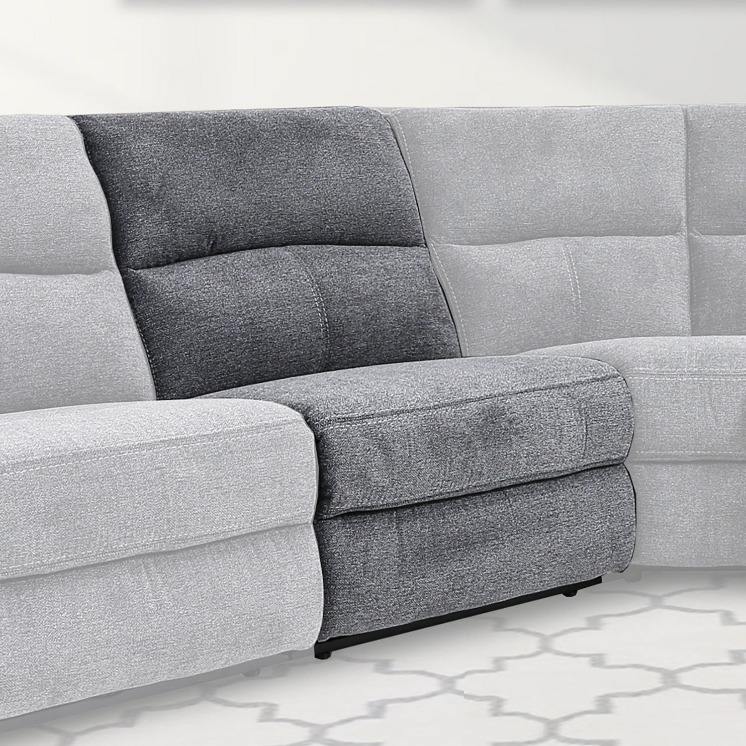 Polaris - Armless Chair - Bizmark Gray - Urban Living Furniture (Los Angeles, CA)