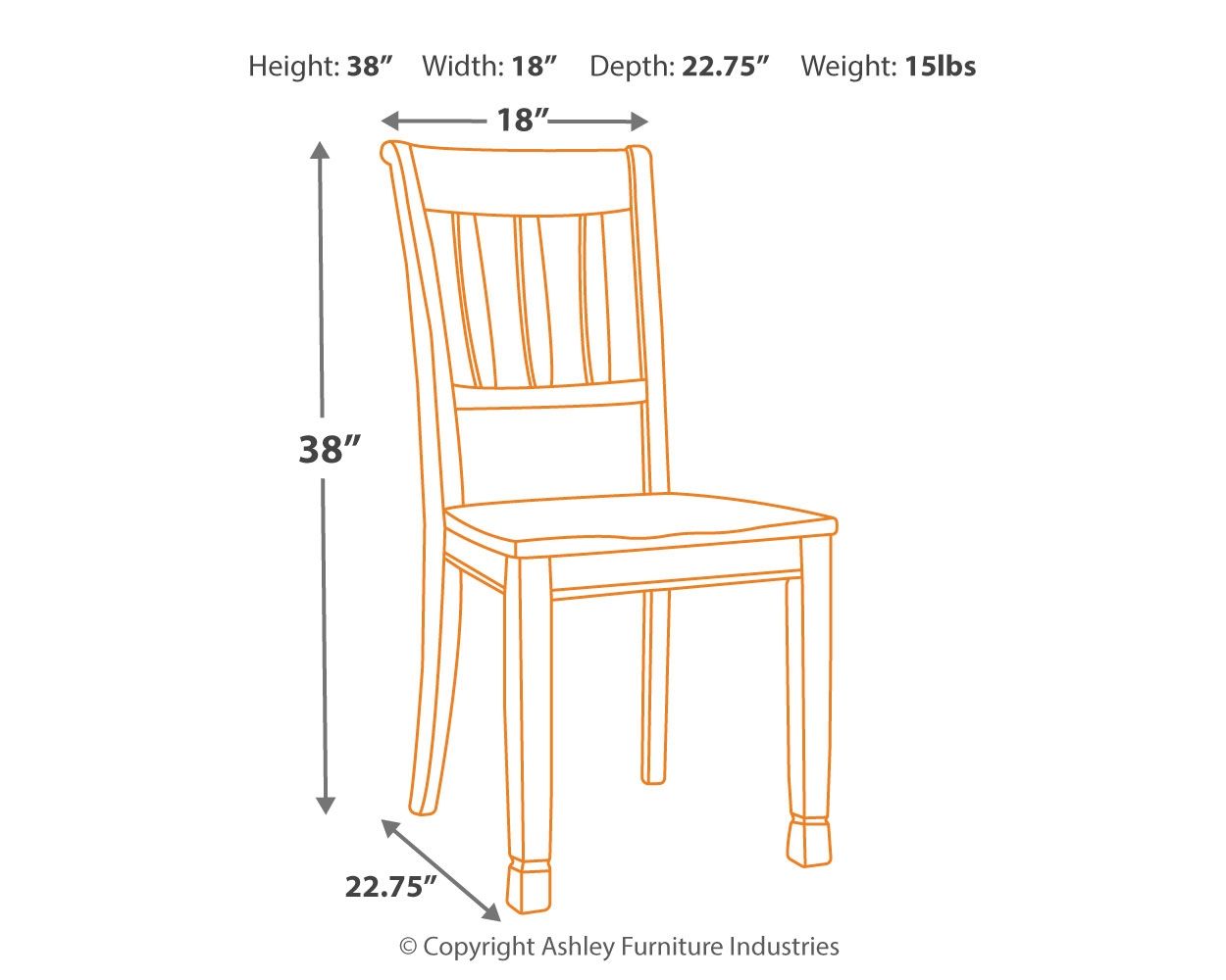 Whitesburg - Brown / Cottage White - Dining Room Side Chair (Set of 2) - Urban Living Furniture (Los Angeles, CA)