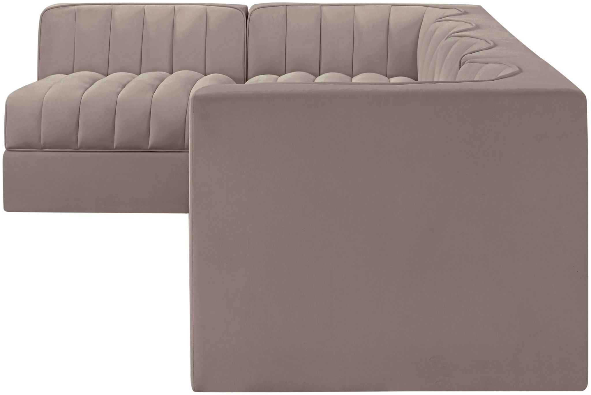 Rummi - Velvet Performance Fabric Upholstered 5 Piece Modular Sectional, L-Shaped (Right) - Urban Living Furniture (Los Angeles, CA)
