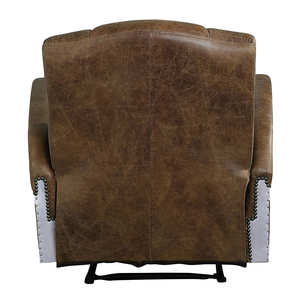 Brancaster - Power Motion Recliner - Retro Brown Top Grain Leather & Aluminum - Urban Living Furniture (Los Angeles, CA)