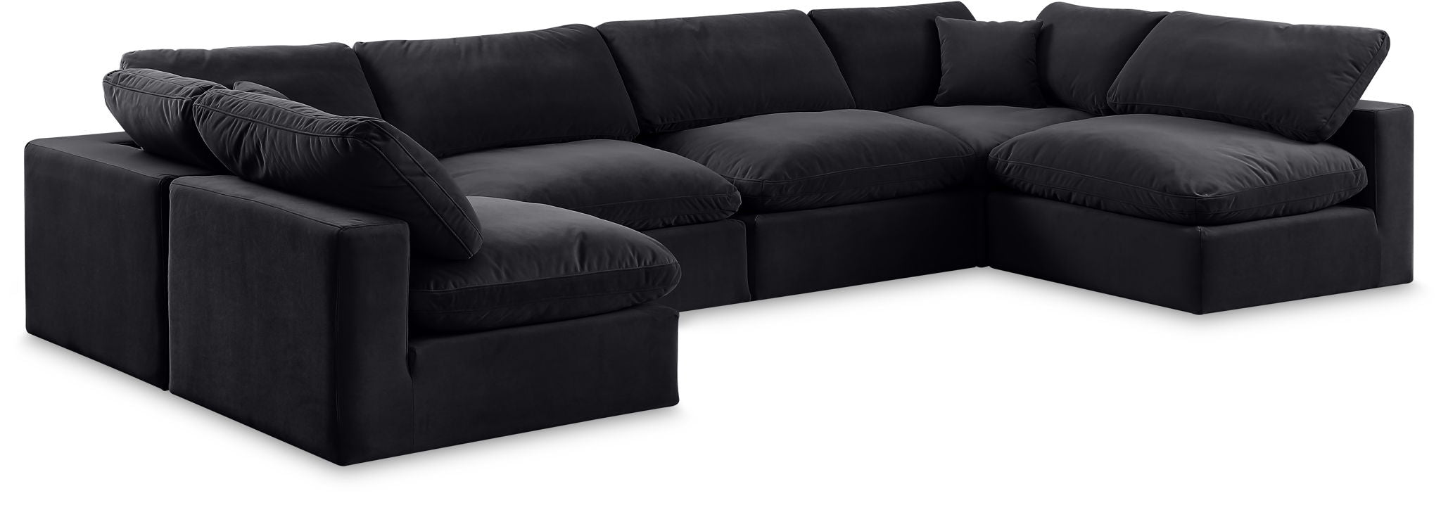 Comfy - 6 Piece Velvet Modular Armless Sectional - Urban Living Furniture (Los Angeles, CA)