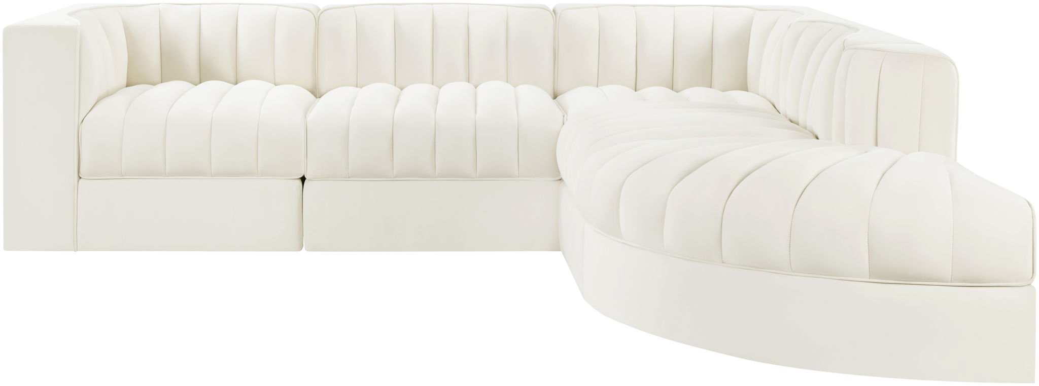 Rummi - Velvet Performance Fabric Upholstered 5 Piece Modular Sectional - Urban Living Furniture (Los Angeles, CA)