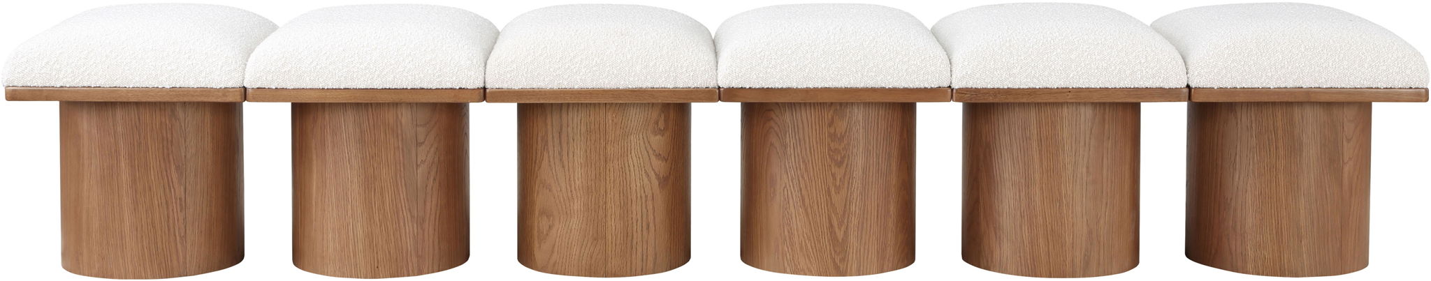 Pavilion - 6 Piece Modular Bench With Brown Base