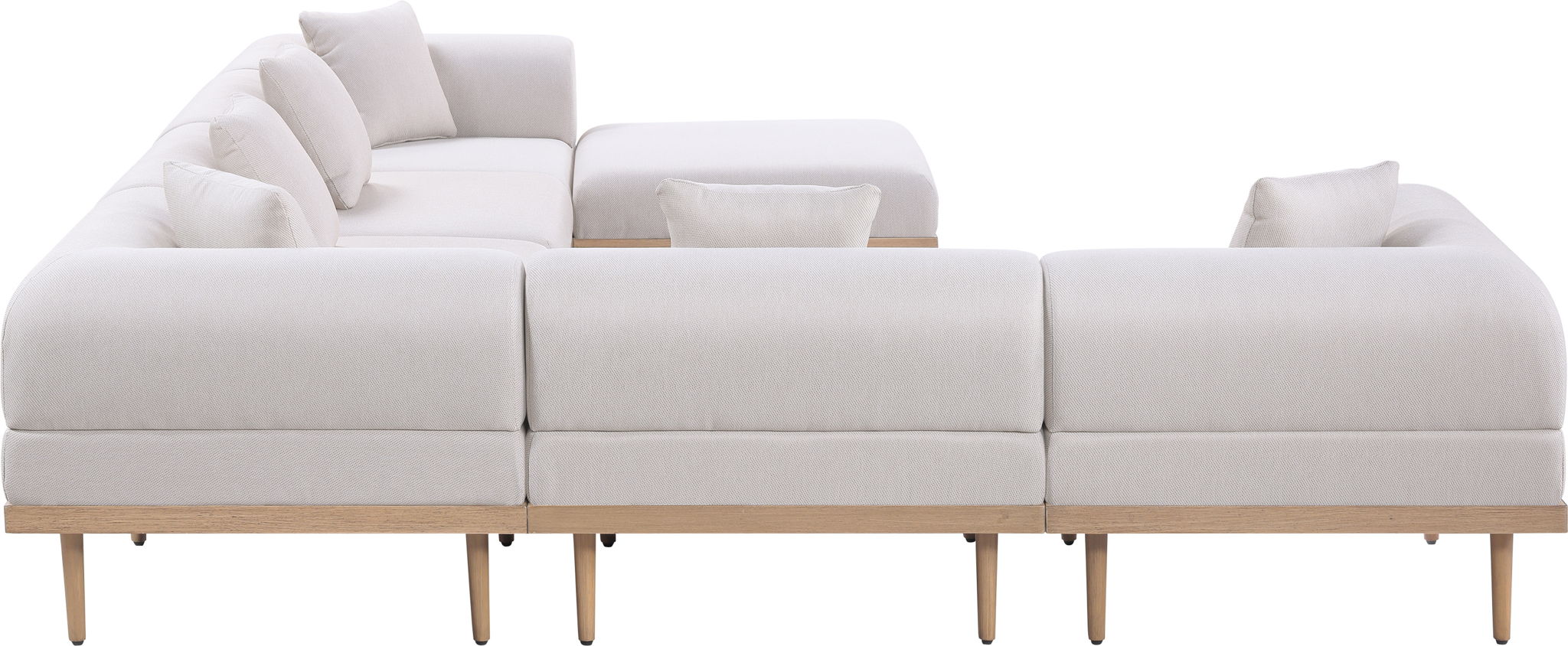 Laguna - 7 Piece Resilient Water Resistant Fabric 142" Upholstered Outdoor Patio Modular Sectional - Urban Living Furniture (Los Angeles, CA)