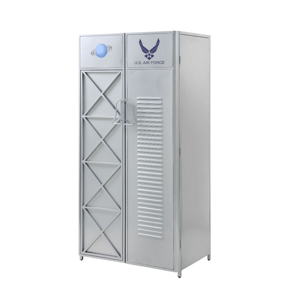 Aeronautic - Wardrobe - Silver - Urban Living Furniture (Los Angeles, CA)