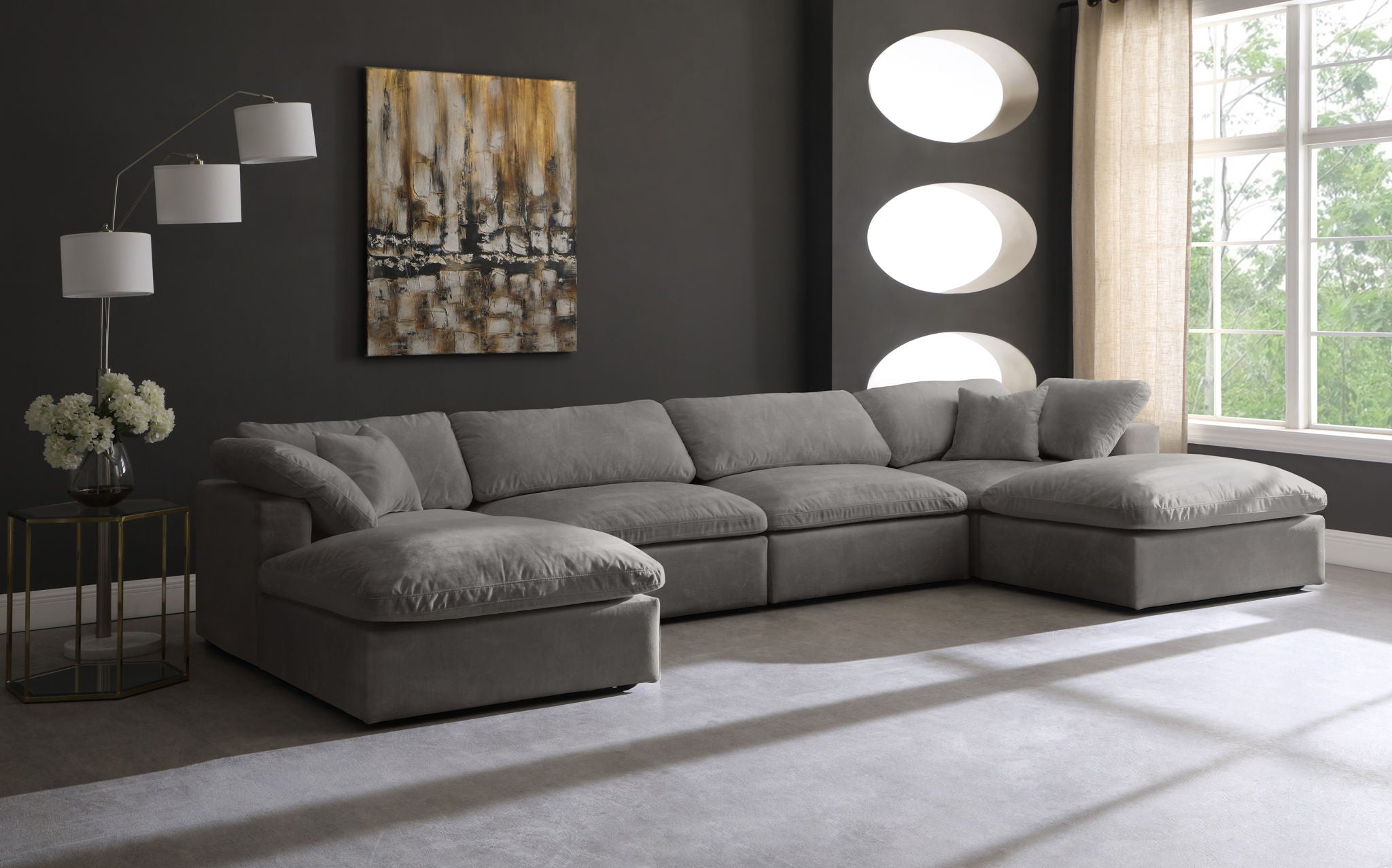 Cozy - 6 Piece Modular Double Chaise Sectional - Urban Living Furniture (Los Angeles, CA)