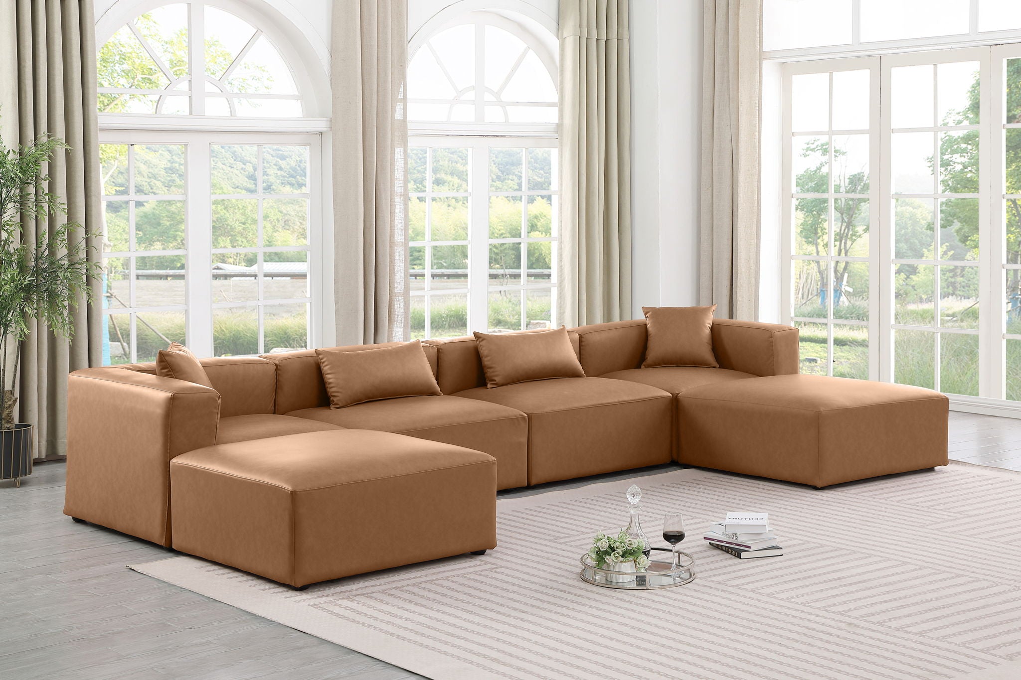Cube - 6 Piece Modular Double Chaise Sectional