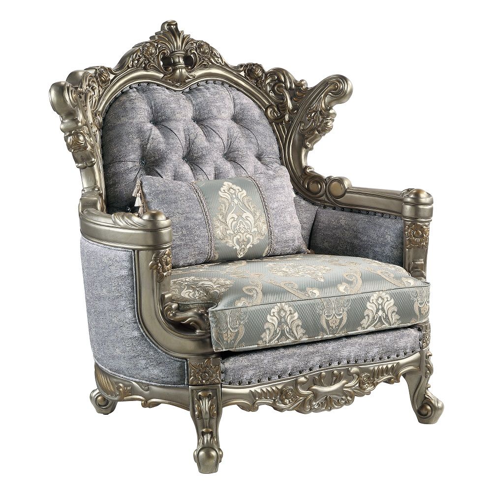 Miliani - Chair With Pillow - Fabric & Antique Bronze - Urban Living Furniture (Los Angeles, CA)
