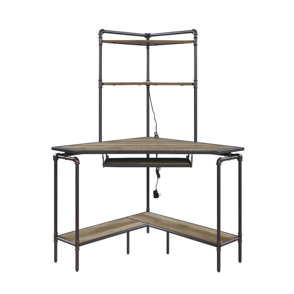 Deliz - Computer Desk With USB - Sand Gray - Urban Living Furniture (Los Angeles, CA)