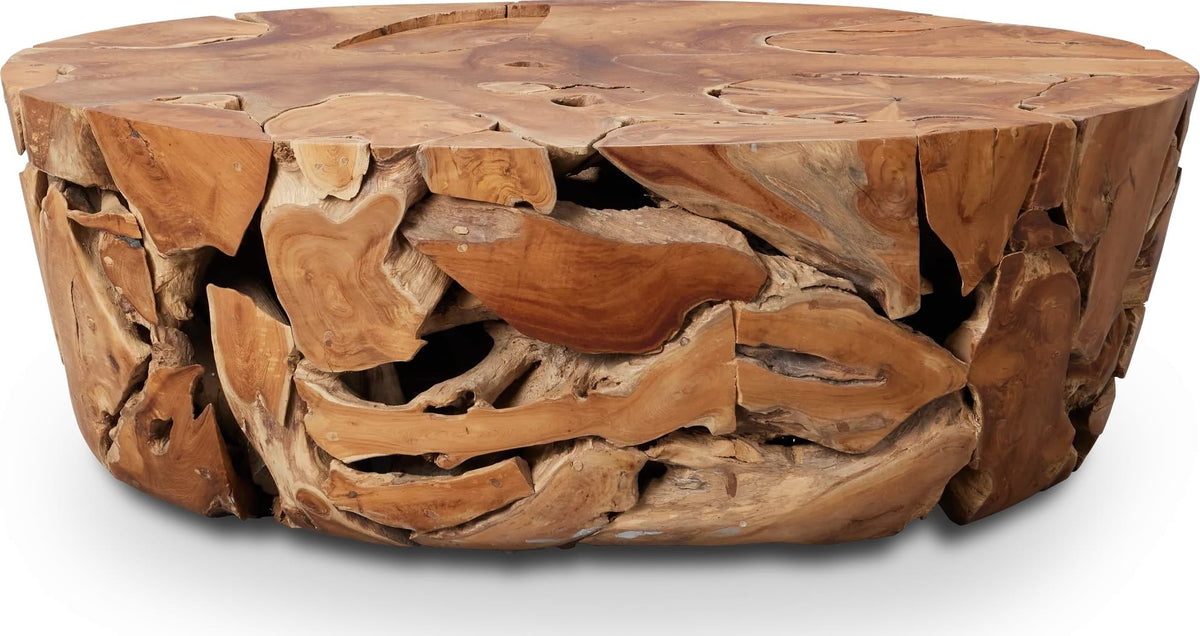 One - Teak Slice Solid Wood Coffee Table