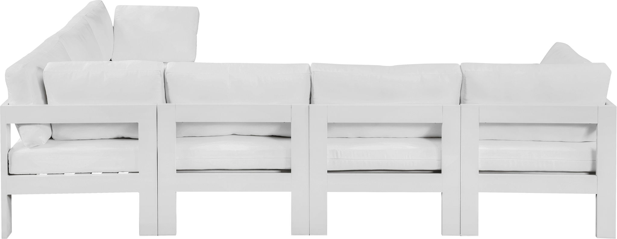 Nizuc - Outdoor Patio 6 Piece Modular Sectional With White Frame - Urban Living Furniture (Los Angeles, CA)
