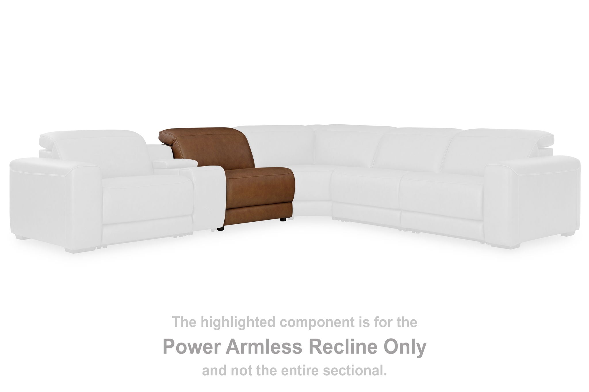 Magic Man - Caramel - Power Armless Recliner With Adj Headrest - Urban Living Furniture (Los Angeles, CA)