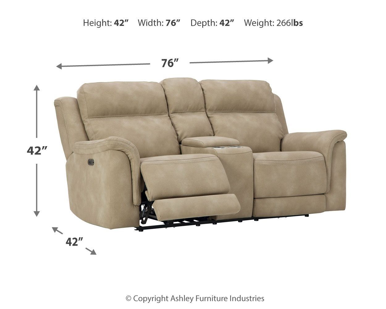 Next-Gen Durapella - Reclining Power Loveseat With Console - Urban Living Furniture (Los Angeles, CA)